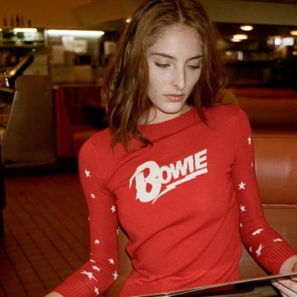 Stoned Immaculate Bowie Let's Dance Sweater Red Medium